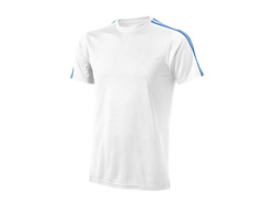 Футболка "Baseline" мужская, белый/небесно-синий