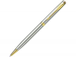 Ручка шариковая Parker модель Sonnet Stainless Steel GT, серебристый/золотистый