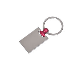 Брелок "Техно" с красным элементом, 2,2х4,2х0,3см, металл