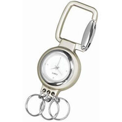 Брелок "Часы"; 7,2х3х0,8 см; металл; лазерная гравировка