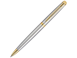 Ручка шариковая Waterman модель Hemisphere Stainless Steel GT, серебристый/золотистый