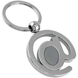 Брелок "Компьютерная собачка"; D=4 см; металл; лазерная гравировка