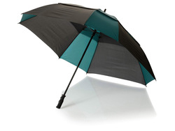 Зонт трость "Helen", механический 30", черный/темно-зеленый