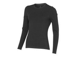 Футболка "Ponoka"  женская с длинным  рукавом, антрацит