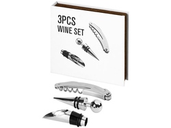 Набор для вина Nantes из 3 предметов, серебристый