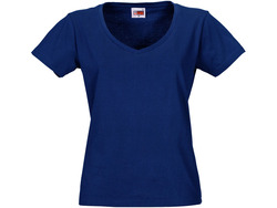 Футболка "Heavy Super Club" женская с V-образным вырезом, кл.синий