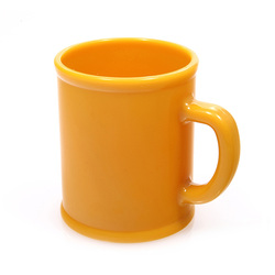 Кружка "Радуга"; желтая, D=7,9см, H=9,6см, 300мл; пластик; тампопечать