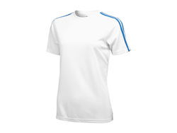 Футболка "Baseline" женская, белый/небесно-синий